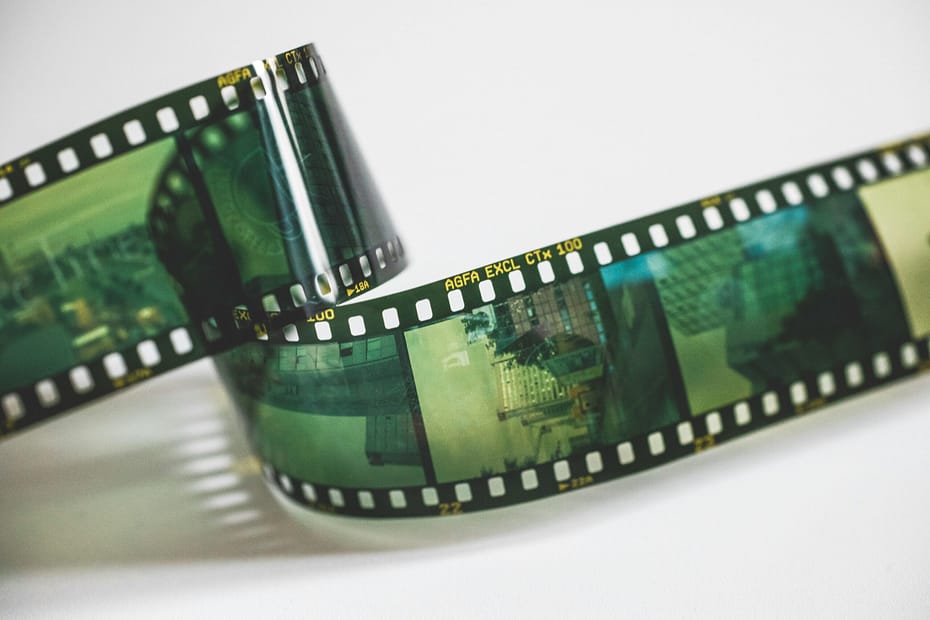Analog photography 35mm film strip