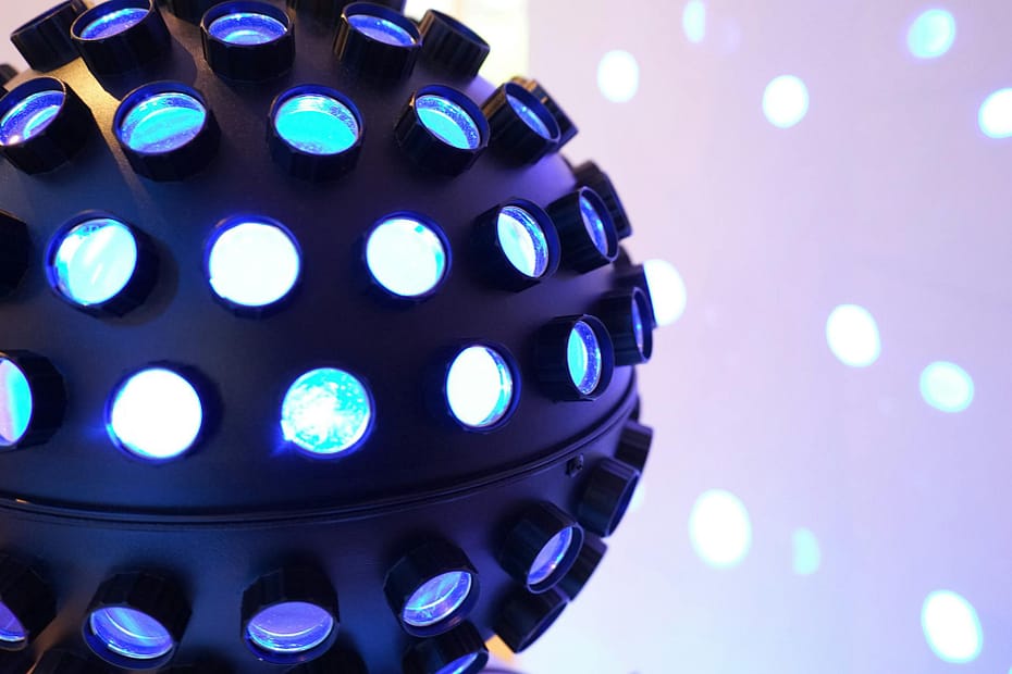 black disco ball